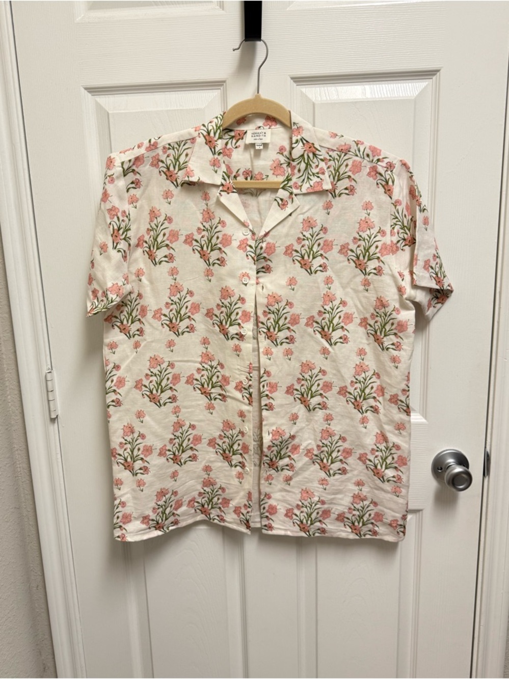 Hemant & Nandita Floral Linen Cotton Button Down